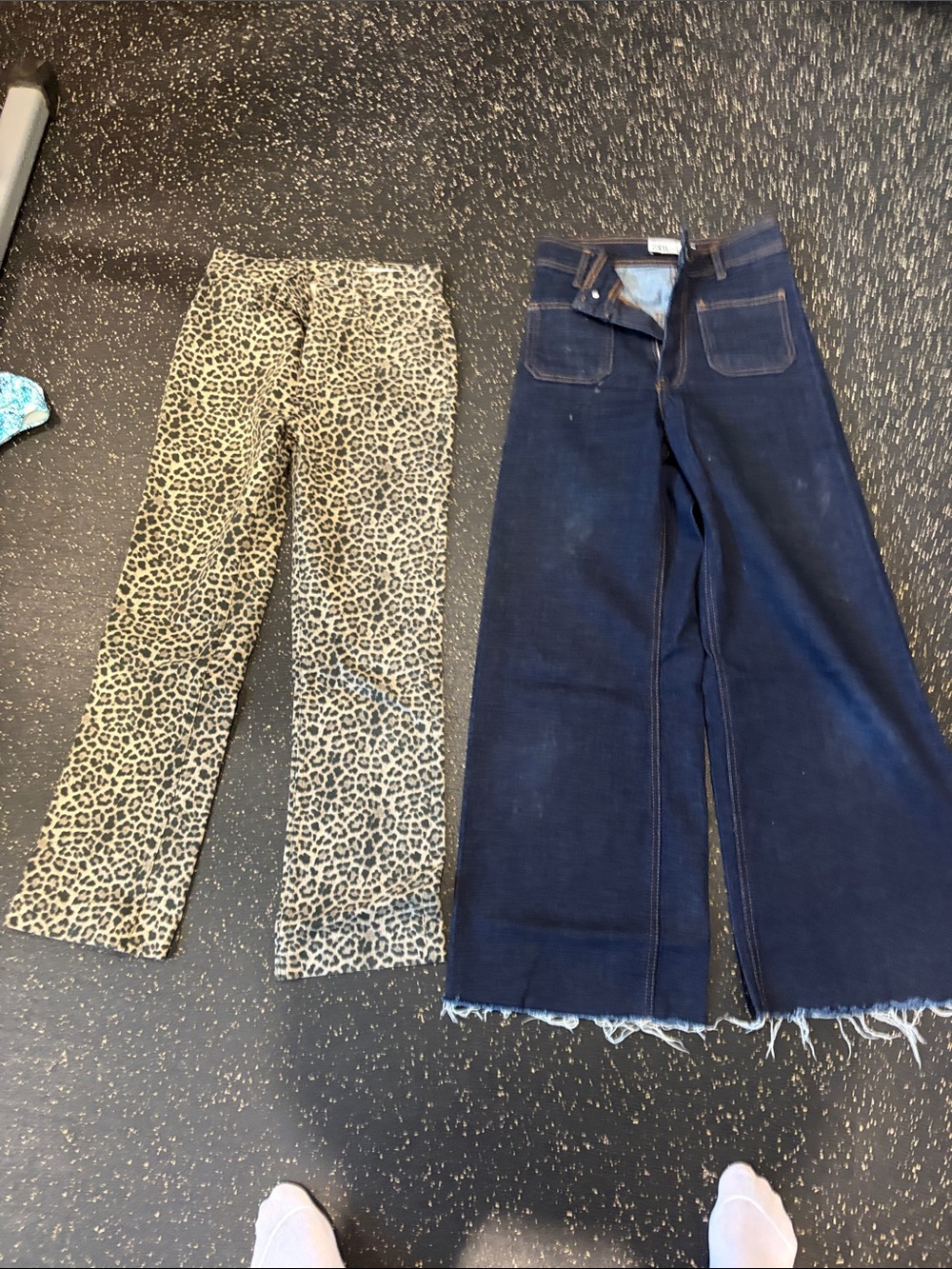 Zara Dark Blue Wide-Leg Jeans